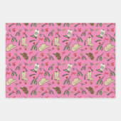 フェスティバルホリデーカウボーイロデオパターン ラッピングペーパーシート (正面3)