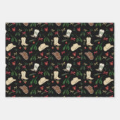 フェスティバルホリデーカウボーイロデオパターン ラッピングペーパーシート (正面)