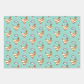 フェスティバルホリデーカクテルパーティークリスマスドリンク ラッピングペーパーシート (正面3)