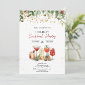 フェスティバルホリデーカクテルパーティークリスマス 招待状 (スタンド正面)