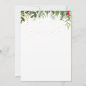 フェスティバルホリデーカクテルパーティークリスマス 招待状 (裏面)