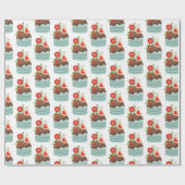 フェスティバルホリデーカップケーキラッピング紙 ラッピングペーパー (フラット)