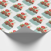 フェスティバルホリデーカップケーキラッピング紙 ラッピングペーパー (角)