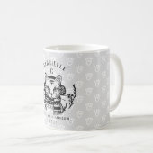 フェスティバルホリデーキャットエッチングファミリーモノグラム コーヒーマグカップ (正面右)