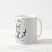 フェスティバルホリデーキラフェエッチングファミリーモノグラム コーヒーマグカップ (正面右)