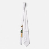 フェスティバルホリデーキリン、グリーンレッドホリーリース ネクタイ (裏面)