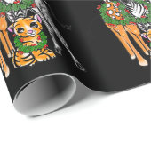 フェスティバルホリデーキリン、ゼブラ、タイガーラッピングPa ラッピングペーパー (ロールコーナー)