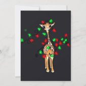 フェスティバルホリデーキリン、赤い緑のキラキラ光 シーズンカード (正面)
