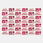 フェスティバルホリデーギフトラップシートとクリスマス ラッピングペーパーシート (正面3)