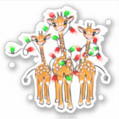 フェスティバルホリデーギラフェ |赤い緑の光 シール (正面)
