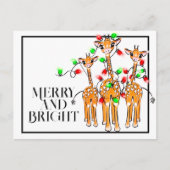 フェスティバルホリデーギラフェ |赤い緑の光 ポストカード (正面)