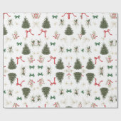 フェスティバルホリデークリスマスギフト ラッピングペーパー (フラット)