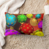 フェスティバルホリデークリスマスツリーオーナメントデザイン ランバークッション (ブランケット)