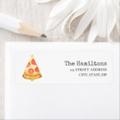 フェスティバルホリデークリスマスツリーピザペパローニ ラベル (インサイチュ)