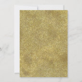 フェスティバルホリデークリスマスパーティーレッド&金ゴールドグリッター 招待状 (裏面)