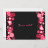 フェスティバルホリデークリスマスレッドスノーライトグロー 招待状 (裏面)