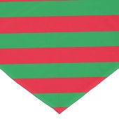 フェスティバルホリデーグリーンアンドレッドストライプの ショートテーブルランナー (コーナー)