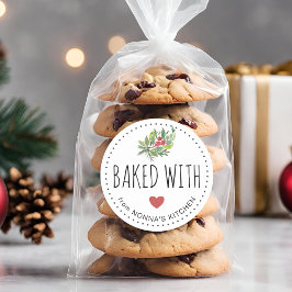 フェスティバルホリデーグリーン焼いたリーウィズラブ ラウンドシール