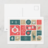 フェスティバルホリデーコラージュ シーズンポストカード (正面/裏面)