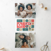 フェスティバルホリデーコラージュ 三つ折りクリスマスカード (内部)