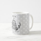 フェスティバルホリデーサンタエッチングファミリーモノグラム コーヒーマグカップ (正面右)