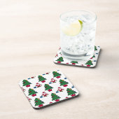 フェスティバルホリデーサンタ&ツリーズプラスチックコースター コースター (右側)