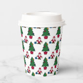 フェスティバルホリデーサンタ&ツリーズ紙カップ 紙コップ (裏面)