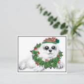 フェスティバルホリデーシールアップ |クリスマスリース ポストカード (スタンド正面)