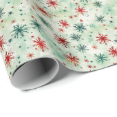 フェスティバルホリデースノーフレーククリスマス ラッピングペーパー (ロールコーナー)
