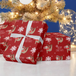 フェスティバルホリデースロススパーソナライズされたクリスマスラップ ラッピングペーパー