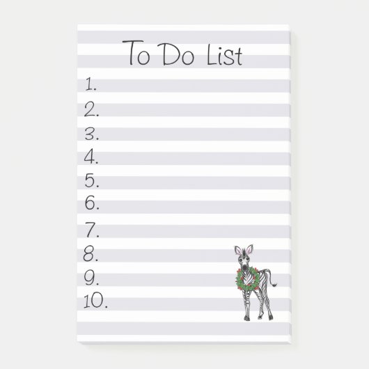 フェスティバルホリデーゼブライラストレーションホリデーゼブラ ポストイット (正面)