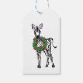 フェスティバルホリデーゼブライラストレーションホリーリース ギフトタグ (正面)