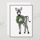 フェスティバルホリデーゼブライラストレーションホリーリース シーズンカード (正面/裏面)