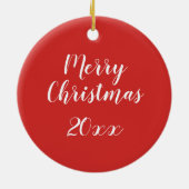 フェスティバルホリデーゼブライラストレーションホリーリース セラミックオーナメント (裏面)