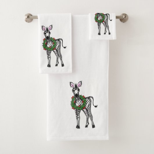 フェスティバルホリデーゼブライラストレーションホリーリース バスタオルセット (インサイチュ)