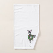 フェスティバルホリデーゼブライラストレーションホリーリース バスタオルセット (ハンドタオル)