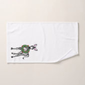 フェスティバルホリデーゼブライラストレーションホリーリース バスタオルセット (ハンドタオル)