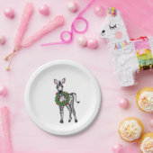 フェスティバルホリデーゼブライラストレーションホリーリース ペーパープレート (パーティー)