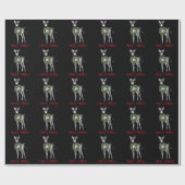 フェスティバルホリデーゼブライラストレーションホリーリース ラッピングペーパー (フラット)