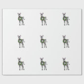 フェスティバルホリデーゼブラウィズホリーリース ラッピングペーパー (フラット)