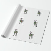 フェスティバルホリデーゼブラウィズホリーリース ラッピングペーパー (アンロールド)