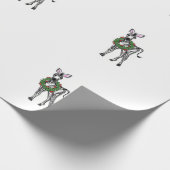 フェスティバルホリデーゼブラウィズホリーリース ラッピングペーパー (角)