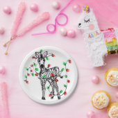 フェスティバルホリデーゼブラトゥインクルライト ペーパープレート (パーティー)