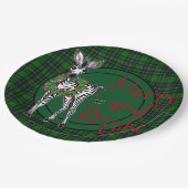 フェスティバルホリデーゼブラホリーリース |グリーンプレイド ペーパープレート (アングル)