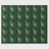 フェスティバルホリデーゼブラホリーリース |グリーンプレイド ラッピングペーパー (フラット)