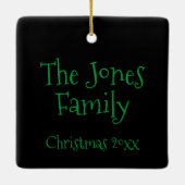 フェスティバルホリデーゼブラホリーリース | red buffalo セラミックオーナメント (裏面)