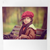 フェスティバルホリデータイポグラフィファイブフォトコラージュ 三つ折りクリスマスカード (内部最初)