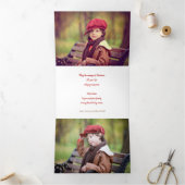 フェスティバルホリデータイポグラフィファイブフォトコラージュ 三つ折りクリスマスカード (内部)