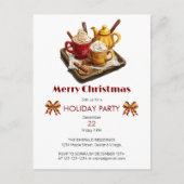 フェスティバルホリデーティーセットとホットチョコクリスマス ポストカード (正面)