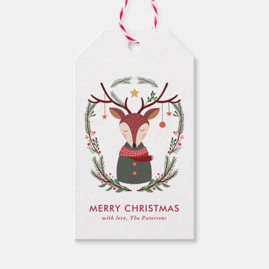 フェスティバルホリデーディアー ギフトタグ (正面)